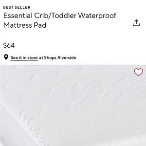 Pottery Barn Waterproof Crib mattress cover